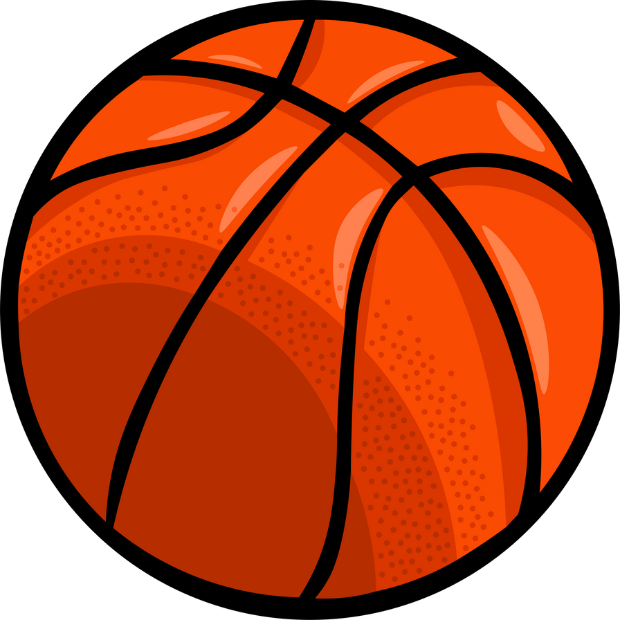 Bright Orange Basketball Icon