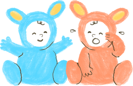 Crayon Twin Babies